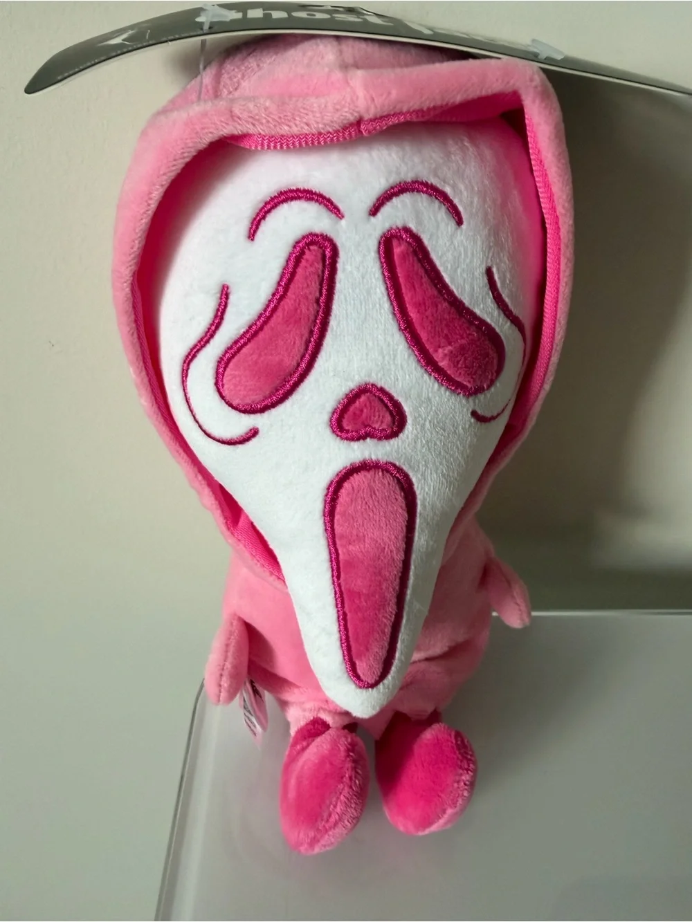 Ghost Face Pink Plush Dog Toy Scream movie